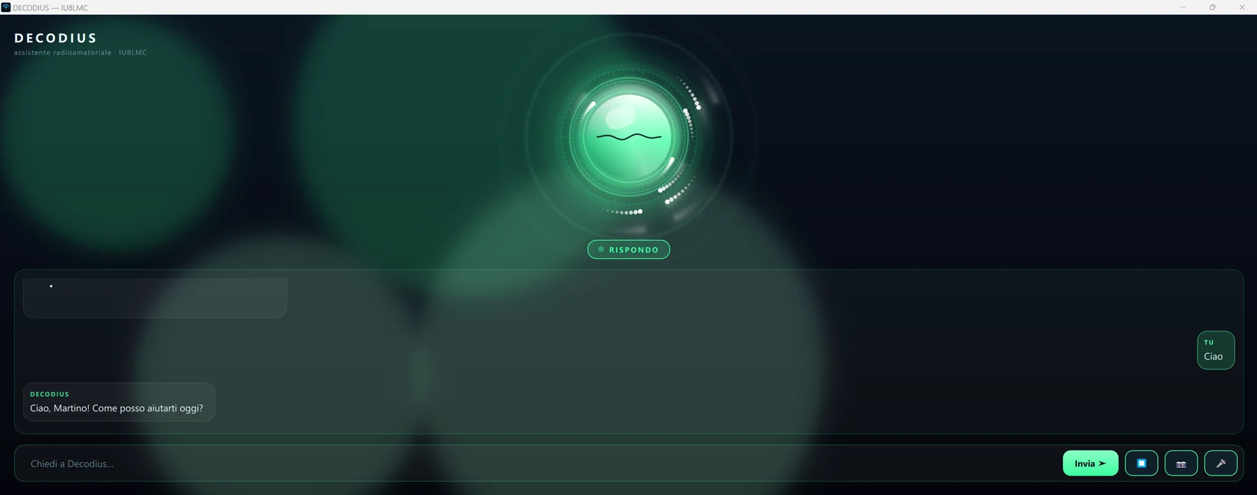 Schermata dell’interfaccia Decodius dal repository ufficiale